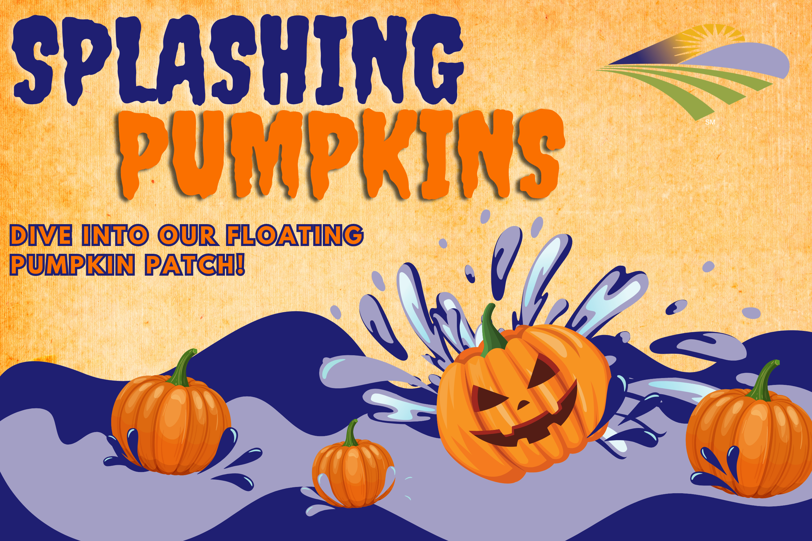 decorative image splashing pumpkins