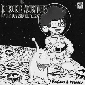 Coloring book titled \"The Incredible Adventures of the Boy and the Thing\" with a boy and a m…